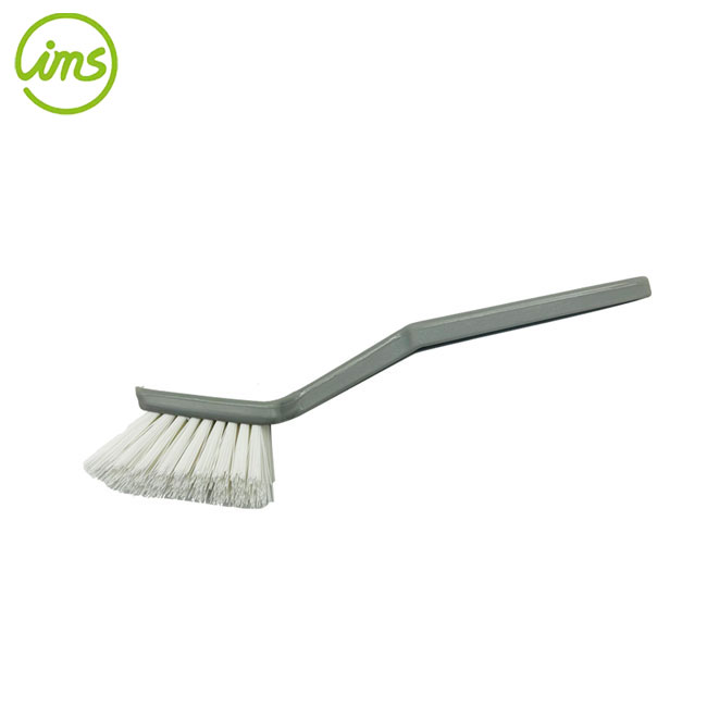 brosse à manche long courbé - gris